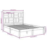 Bed Frame without Mattress Solid Wood 120x190 cm Small Double 3105920