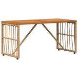 Outdoor Table Natural 80 x 40 x 40 cm Steel and Poly Rattan 42025146