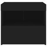 Bedside Cabinet Set of 2 Black Engineered wood Medium 836766