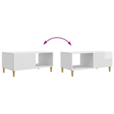 Coffee Table High Gloss White 90 x 50 x 40 cm Engineered Wood 894729