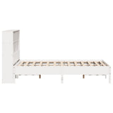 Bookcase Bed without Mattress White 120x190 cm Small Double Solid Wood Pine 3322889