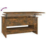 ZNTS Coffee Table Smoked Oak 80x50x40 cm Engineered Wood 819296
