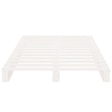 Pallet Bed without Mattress White Small Single Solid Wood 821418