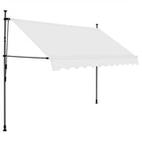 Manual Retractable Awning with LED 250 cm Cream 145872