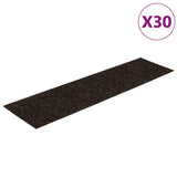 Stair Mats Self-adhesive 30 pcs 76x20 cm Dark Brown Rectangular 3365728