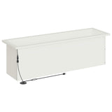 Garden Planter with LED 2 pcs White 30 x 100 x 30 cm Steel 8008115