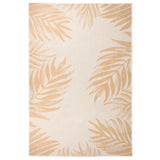 Outdoor Flatweave Rug 160x230 cm Leaf Pattern 340860