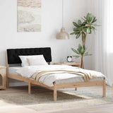 Bed frame Brown and black 100 x 200 cm Solid pine wood 878631