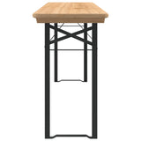3 Piece Folding Beer Table Set Solid Wood Fir 363113