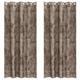 Velvet Curtains 2 pcs Cappuccino 225 x 140 cm Velvet 4107670