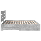 Bed Frame Concrete Grey 180 x 200 cm Engineered Wood 3411946