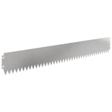 Lawn Edging 10 pcs 103 x 15 cm Steel Silver 8008460