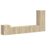 TV Cabinet Set Wall-mounted 3 pcs Sonoma Oak Engineered Wood 3409017