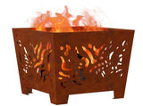 Fire Pit Brown 40 x 40 x 40 cm Weathering steel 858913