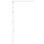 Walk-in Shower Wall White 80x195 cm Clear ESG Glass 152140