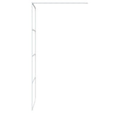 Walk-in Shower Wall White 80x195 cm Clear ESG Glass 152140