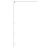 Walk-in Shower Wall White 80x195 cm Clear ESG Glass 152140