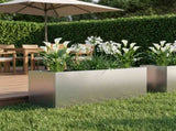 Garden Planter Silver 80 x 30 x 30 cm Stainless Steel 8005212