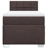 Box Spring Bed with Mattress Dark Brown 90x200 cm Fabric 3285774