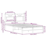 Bed Frame without Mattress Brown Oak 120x200 cm Engineered Wood 4106996