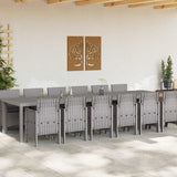 Garden Dining Set 13 pcs Light Grey Polt rattan 3378790