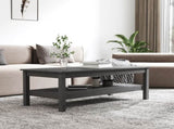 Coffee Table Grey 110x50x40 cm Solid Wood Pine 814276