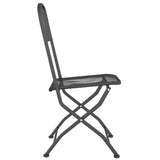 Folding Garden Chair Set of 2 Anthracite 317338