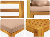 Sofa Set 12 pcs Natural Solid Acacia Wood 3417295
