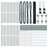 Fence with Posts Green 1.2 x 50 m PVC-coated steel 3352712