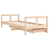 Kids Bed Frame with Drawers 80x200 cm Solid Wood Pine 834405