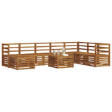 Outdoor Sofa Set 9 pcs Natural Solid Acacia Wood 3375309