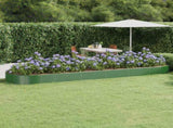 Garden Raised Bed Galvanised Steel 523x140x36 cm Green 319043