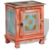 ZNTS Nightstand Solid Mango Wood Orange 243969