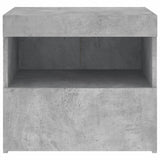 ZNTS Bedside Cabinets with LED Lights 2 pcs Concrete Grey 50x40x45 cm 836770