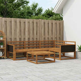 Outdoor Sofa Set 5 pcs Natural Solid Acacia Wood 3382532