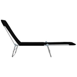 Sunlounger Set of 2 Black 44300