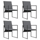 Garden Dining Set 5 pcs Black Steel 3335858