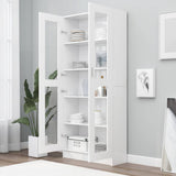 Vitrine Cabinet White 82.5x30.5x185 cm Engineered Wood 802768