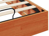 Ottoman Bed Frame Wax Brown 75 x 190 cm Solid Pine Wood 3418725