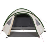 ZNTS Camping Tent Dome 4-Person Green Waterproof 94349