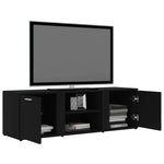 TV Cabinet Black 120x34x37 cm Engineered Wood 801162