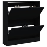 Shoe Cabinet Black 80x21x87.5 cm Engineered Wood 839918