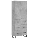 Highboard Concrete Grey 69.5x34x180 cm Engineered Wood 3195871