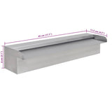 Rectangular Waterfall Pool Fountain Stainless Steel 45 cm 41666