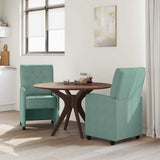 Dining Chairs with Wheels 2 pcs Sea green 58 x 67 x 97 cm 42017874
