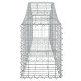 Arched Gabion Baskets 5 pcs 200x30x40/60 cm Galvanised Iron 3145370