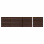 Raised Garden Bed 320x40x77 cm Galvanised Steel Brown 47050