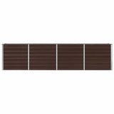 Raised Garden Bed 320x40x77 cm Galvanised Steel Brown 47050
