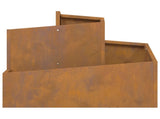 Garden Planter Brown 60 x 60 x 50 cm Weathering Steel 873577