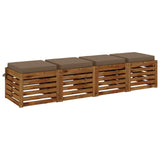 Seat Cushions SOEST 4 pcs 100% Polyester Taupe 50 x 50 x 7 cm 944558
